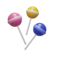 illustration d'icône 3d de bonbons colorés png