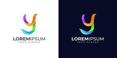 Colorful Letter Y logo design inspiration vector