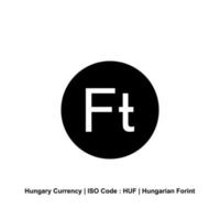 Hungary Currency Icon Symbol. Hungarian Forint, HUF. Vector Illustration