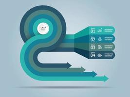 circle round arrow business infographic element presentation vector