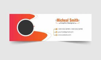 Professional Email signature Template Design vector