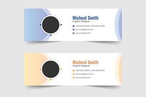 Professional Email signature Template Design vector