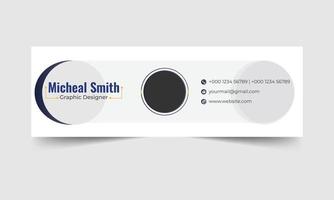 Professional Email signature Template Design vector