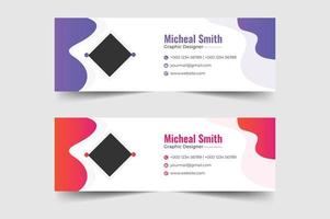 Professional Email signature Template Design vector