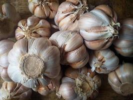 Organic garlic from the local traditional marketplace photo