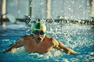 Swimmer in pool photo