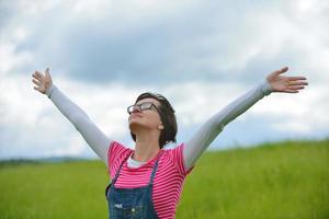 disfrutando de la naturaleza y la vida foto