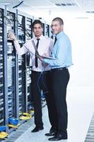 it enineers in network server room photo