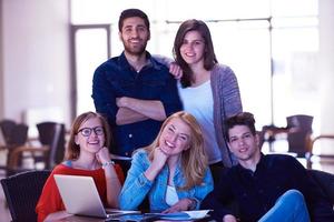 students group standing together as team photo