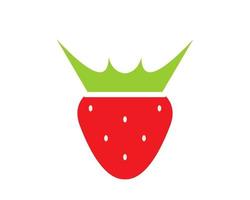 Strawberry with crown on it vector