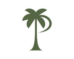 Palm tree with latter P inside vector