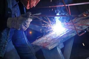 Welder working view photo