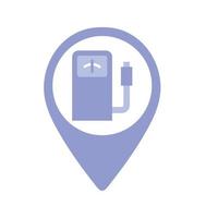 Gas Station Map Pin Icon vector