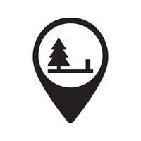 Cemetery Map Pin Icon vector