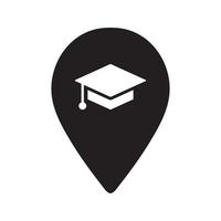 School Map Pin Icon vector