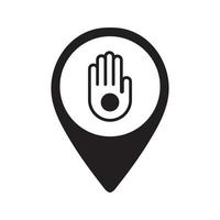 Jain Map Pin Icon vector