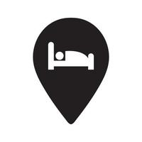 Lodging Map Pin Icon vector