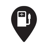 Gas Station Map Pin Icon vector