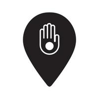 Jain Map Pin Icon vector