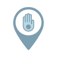 Jain Map Pin Icon vector