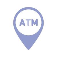 ATM Map Pin Icon vector