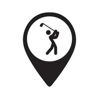 Golf Map Pin Icon vector