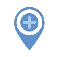 Pharmacy Map Pin Icon vector
