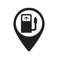Gas Station Map Pin Icon vector