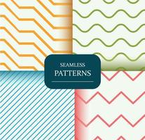 Set of seamless patterns with lines. Abstract decoration vector
