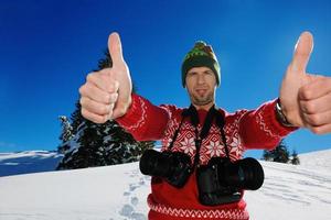 photographer portrait at winter photo