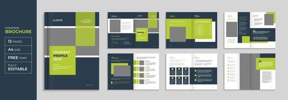 Corporate brochure and company profile annual report cover design template set vector