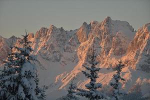 paisaje de montaña de invierno foto