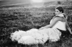 Outdoor bridal portrait photo