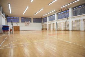 Empty school gym photo