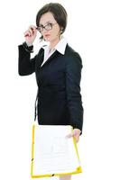 business woman with papper photo