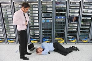 system fail situation in network server room photo