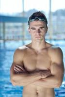 Swimmer in pool photo