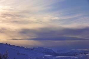 vista del paisaje de invierno foto