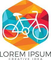 diseño de logotipo de bicicleta. identidad del deporte ciclista.
