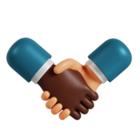 3d hand shake gesture png