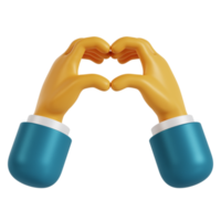 3d hand love gesture png