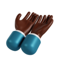 Gesto de oración de mano 3D png