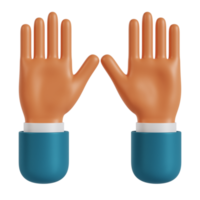 3d hand praise gesture png