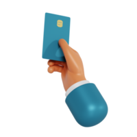 3d hand hold credit card png