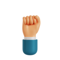 3d hand fist gesture png