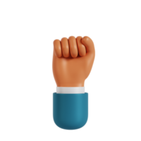 3d hand fist gesture png