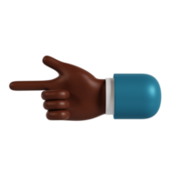 gesto de señalar con la mano en 3d png