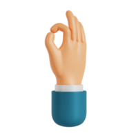 3d hand- Oke gebaar png