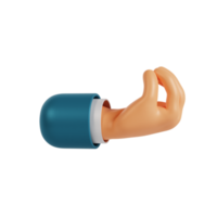 3d hand capisce gesture png