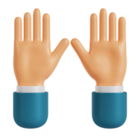 3d hand beröm gest png